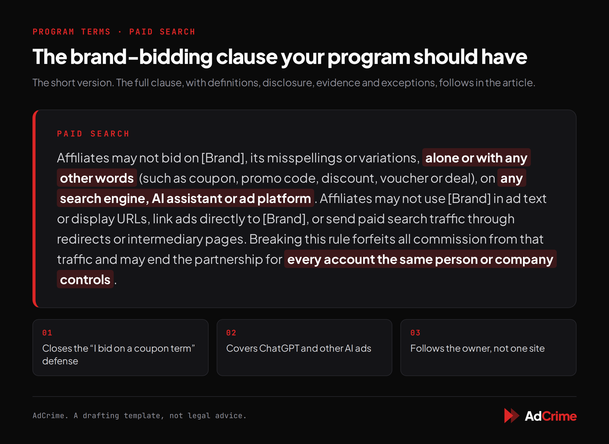 The brand-bidding clause your program should have